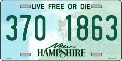 NH license plate 3701863