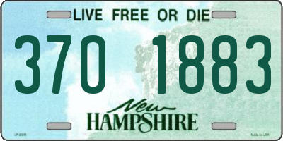 NH license plate 3701883