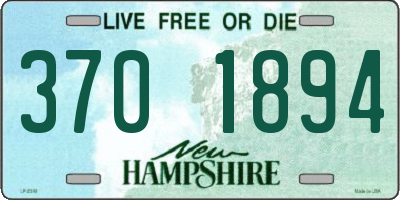 NH license plate 3701894