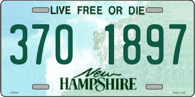 NH license plate 3701897