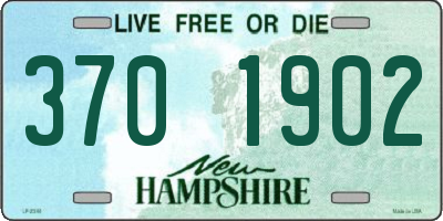 NH license plate 3701902