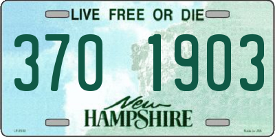 NH license plate 3701903