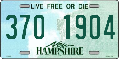 NH license plate 3701904