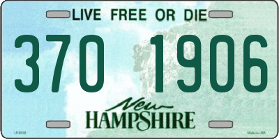 NH license plate 3701906