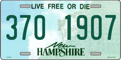 NH license plate 3701907