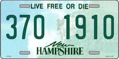 NH license plate 3701910