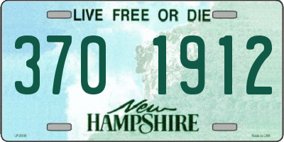 NH license plate 3701912