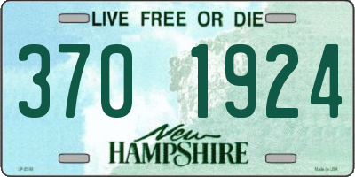 NH license plate 3701924