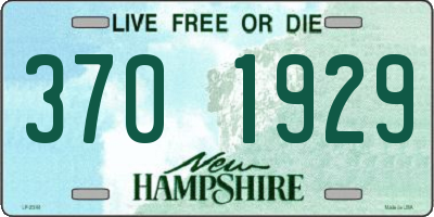 NH license plate 3701929