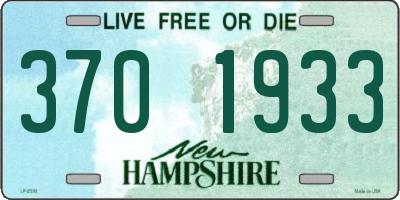 NH license plate 3701933