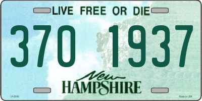 NH license plate 3701937