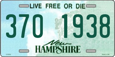 NH license plate 3701938