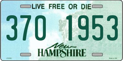 NH license plate 3701953