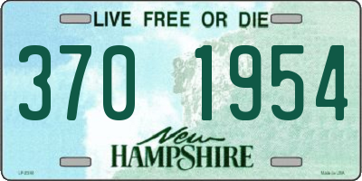 NH license plate 3701954
