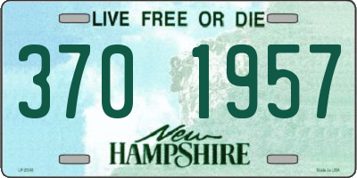 NH license plate 3701957