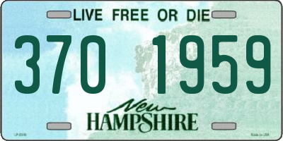 NH license plate 3701959