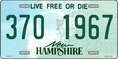 NH license plate 3701967