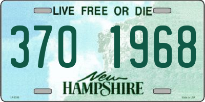 NH license plate 3701968