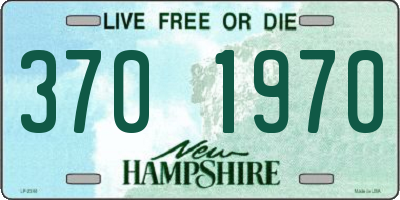 NH license plate 3701970