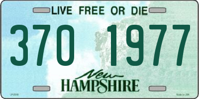 NH license plate 3701977