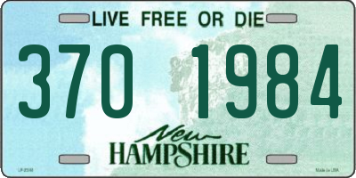 NH license plate 3701984
