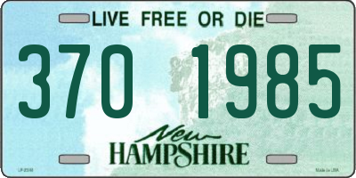 NH license plate 3701985