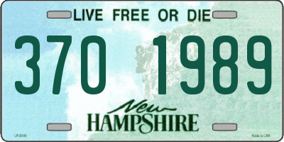 NH license plate 3701989