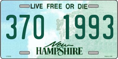 NH license plate 3701993