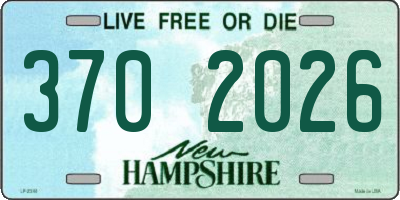 NH license plate 3702026