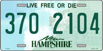 NH license plate 3702104