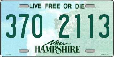 NH license plate 3702113