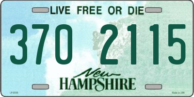 NH license plate 3702115