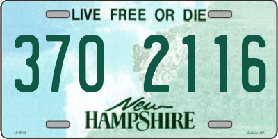 NH license plate 3702116