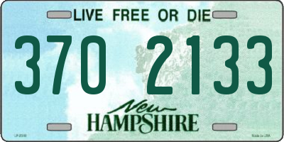 NH license plate 3702133