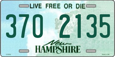 NH license plate 3702135