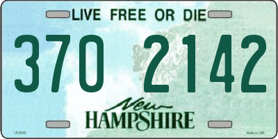 NH license plate 3702142