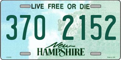 NH license plate 3702152