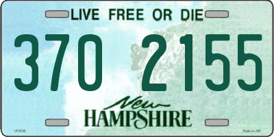 NH license plate 3702155