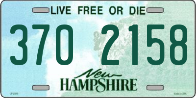 NH license plate 3702158