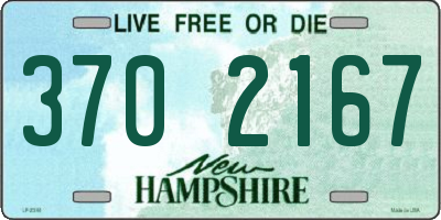 NH license plate 3702167