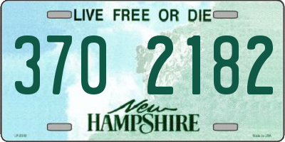 NH license plate 3702182