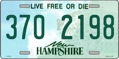 NH license plate 3702198