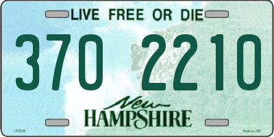 NH license plate 3702210