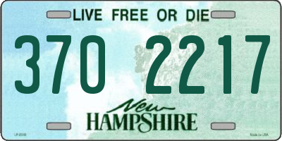 NH license plate 3702217