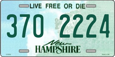 NH license plate 3702224
