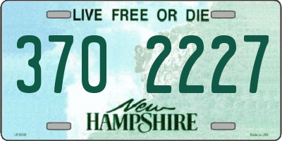 NH license plate 3702227