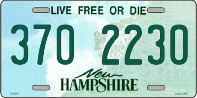NH license plate 3702230