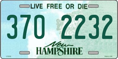 NH license plate 3702232