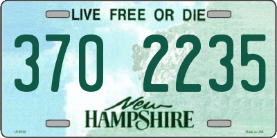 NH license plate 3702235
