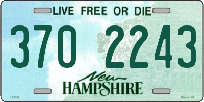 NH license plate 3702243